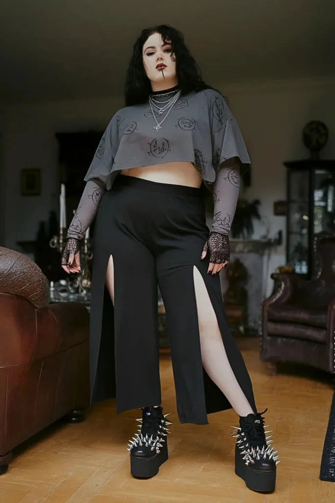 16. Mystical Crop Top And Split Pants