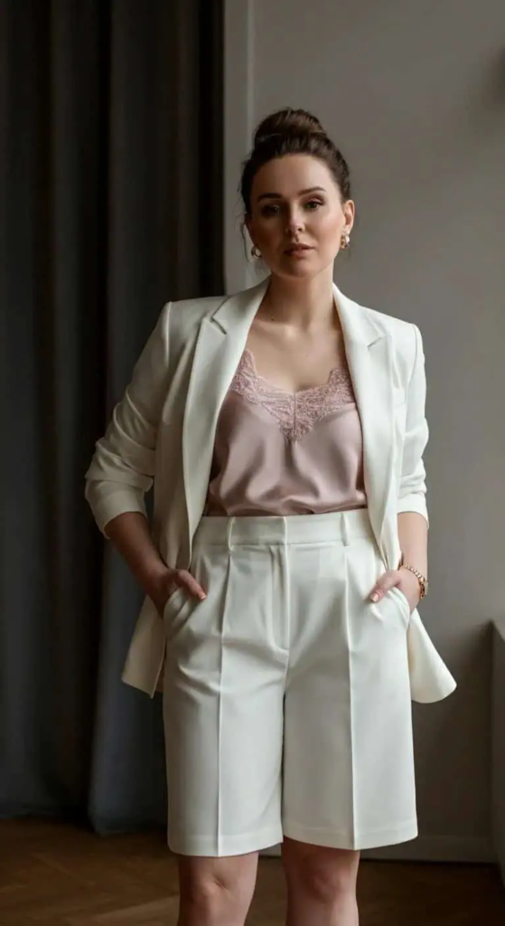 Tailored Bermuda Shorts with Blazer