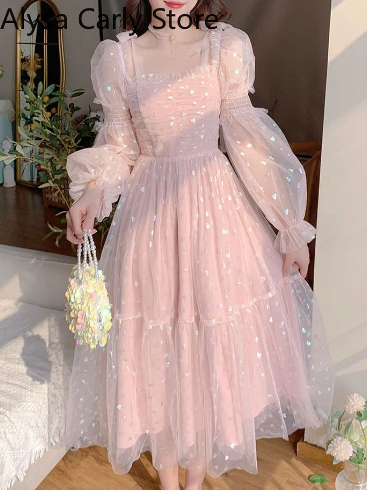 3. Ethereal Pink Tulle Princess Gown