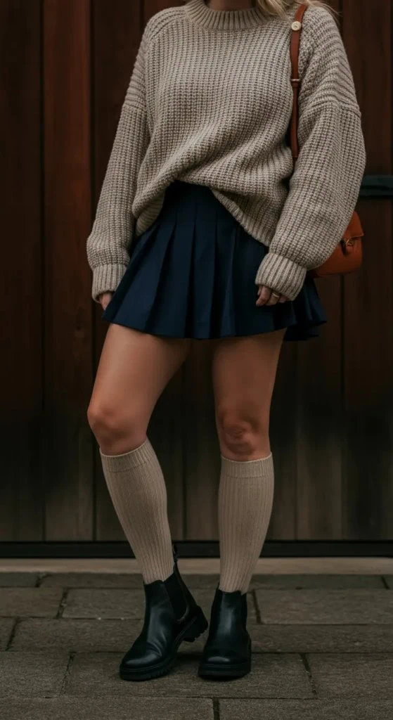 Chunky Knit Contrast