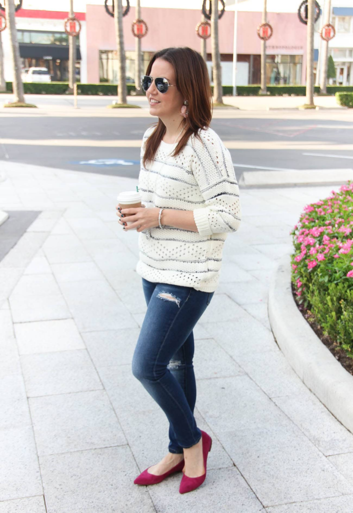 Cozy Knit with Chic Pops of Color