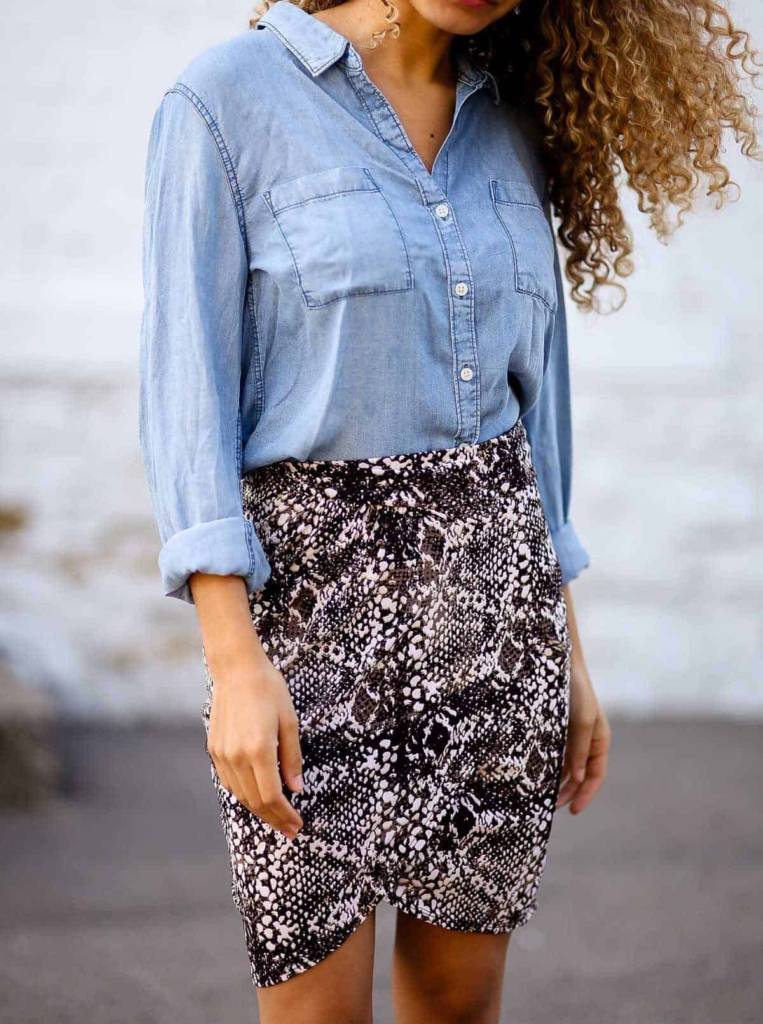 Denim and Floral Print Combo