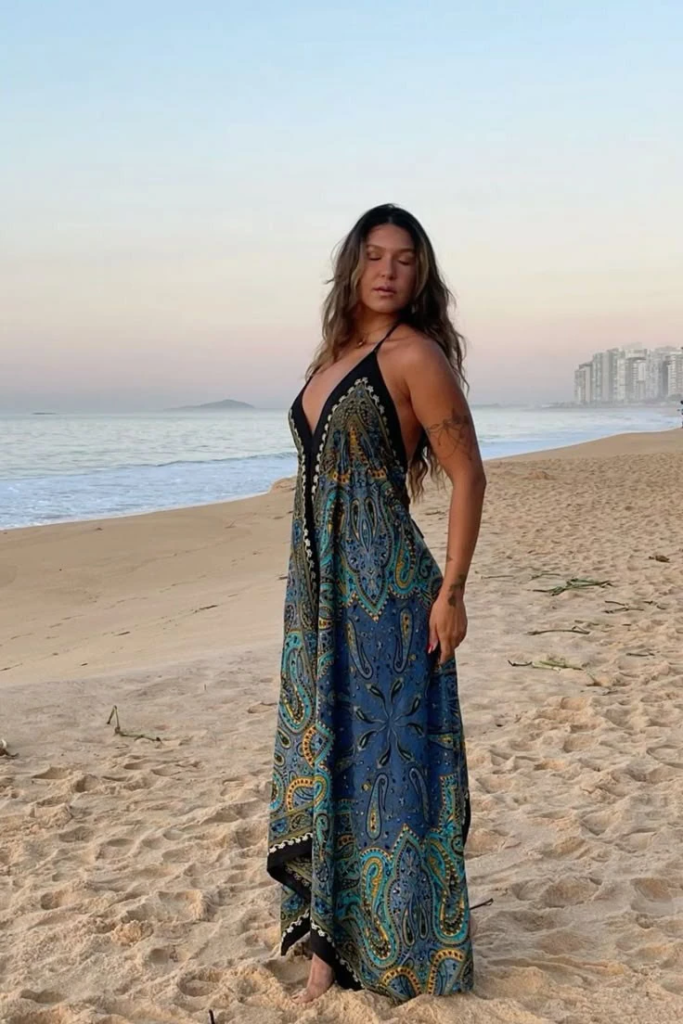 Exotic Paisley Maxi Dress