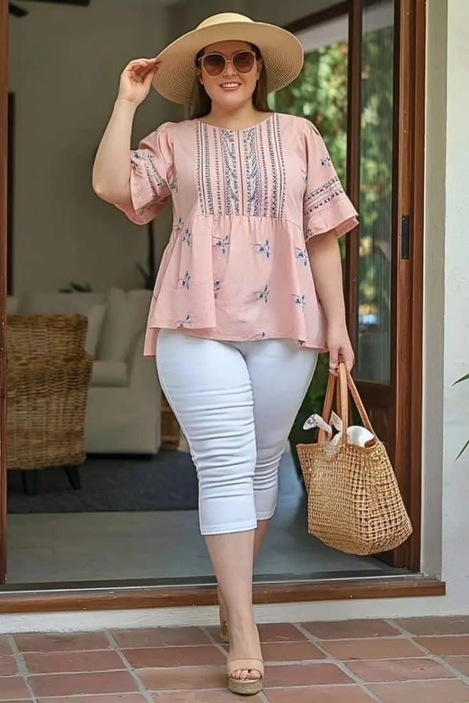 Breezy Blush Boho Blouse Ensemble
