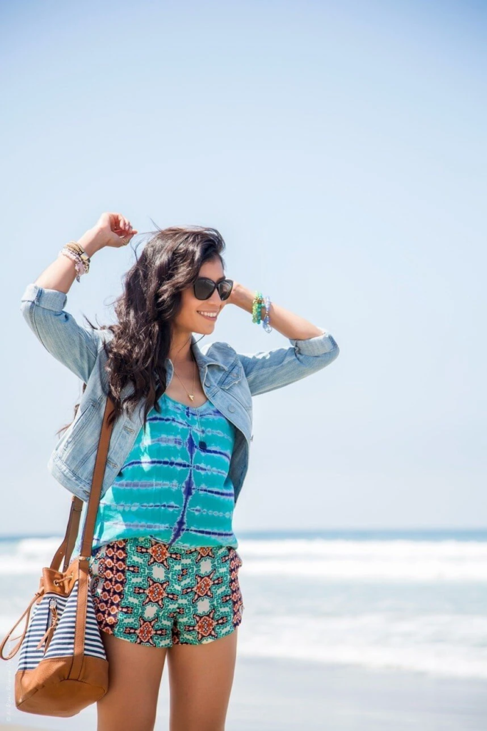 Denim And Tie-Dye Beach Bliss