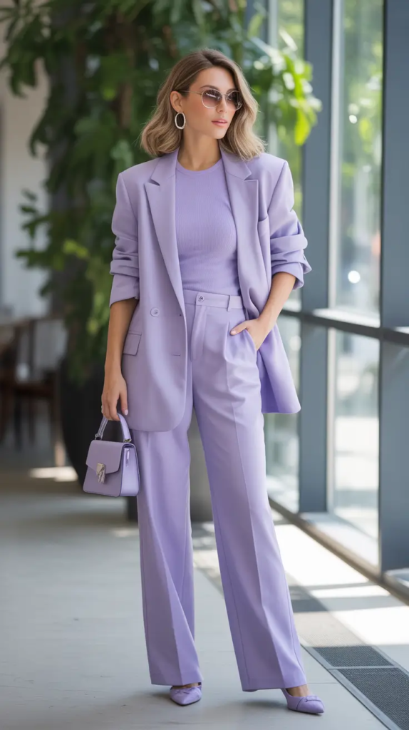 1. Soft Tailoring In Lavender Tones