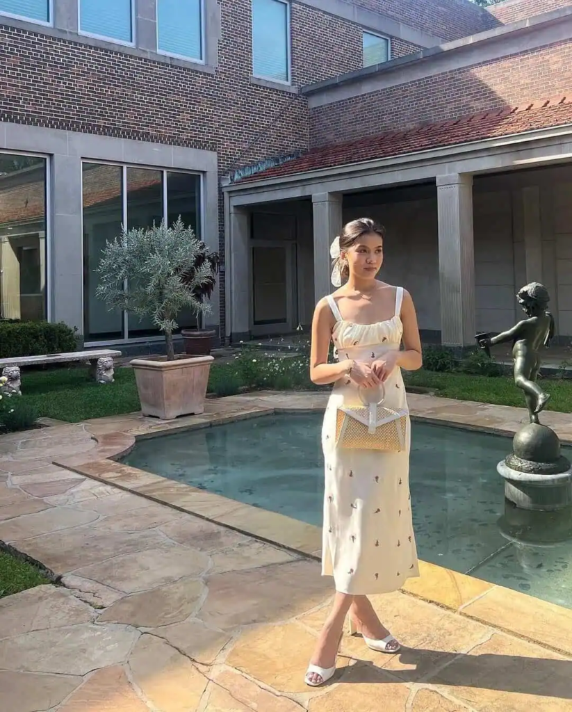 Elegant Poolside Sundress Ensemble