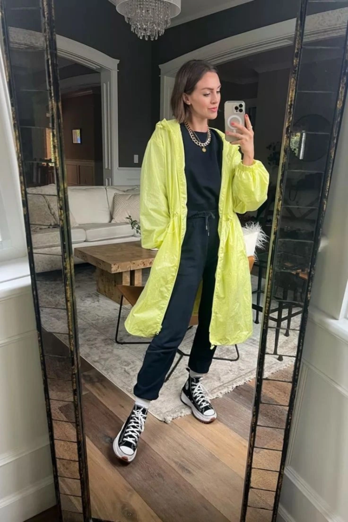 Neon Cardigan With Monochrome Base