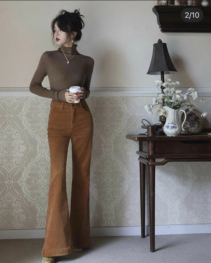 Earthy Tones And Flared Denim Vibes