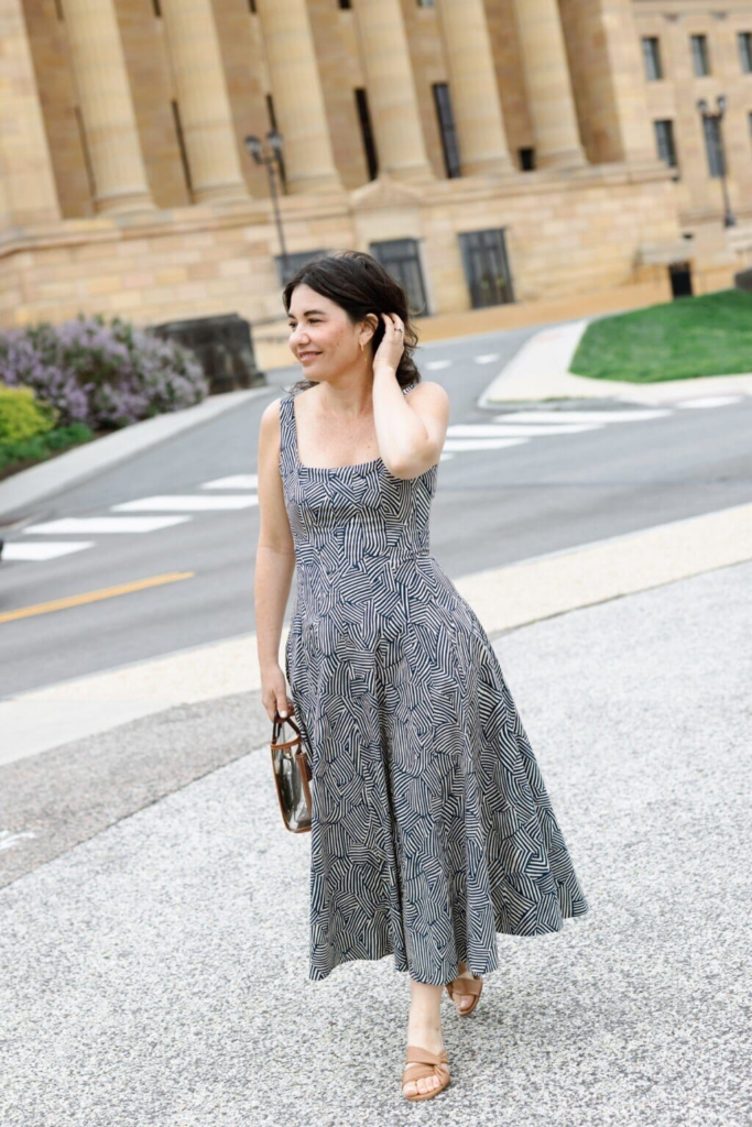 Geometric Print Midi Sundress