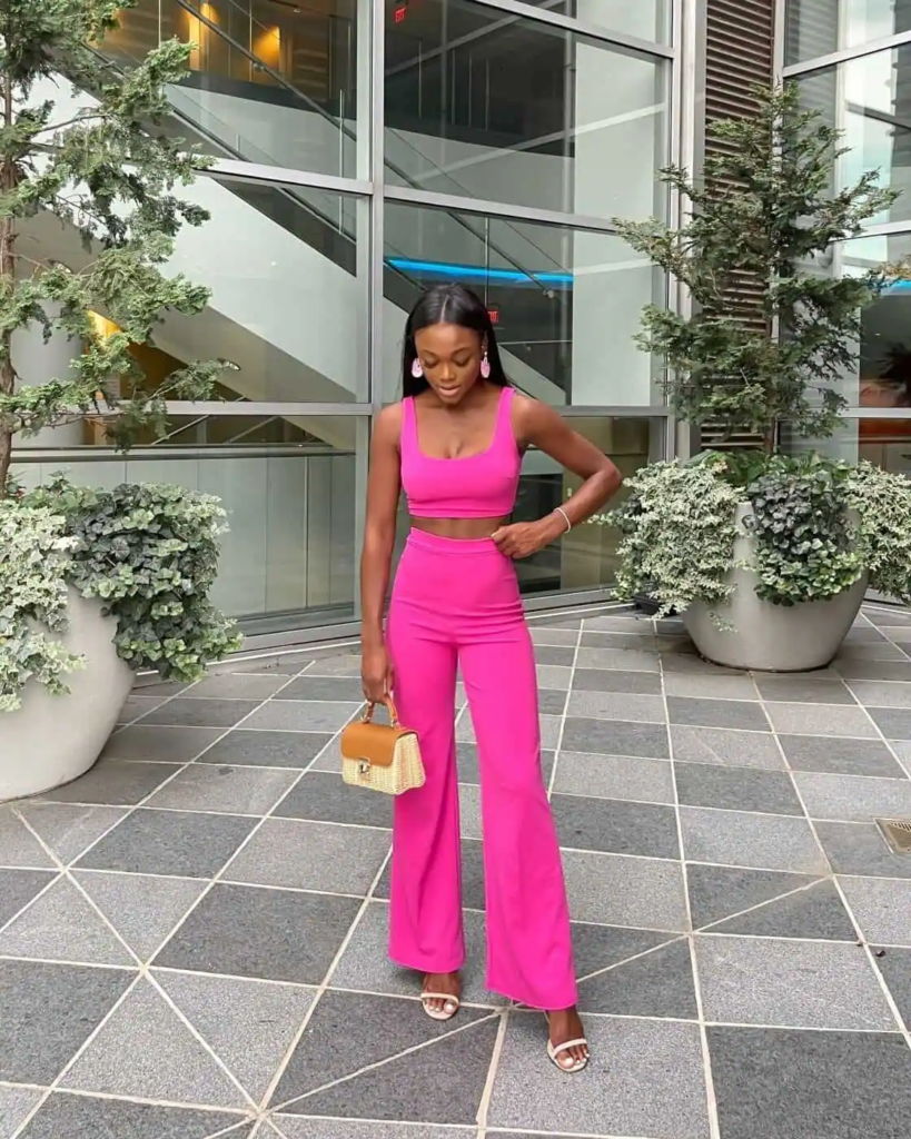 Sleek Pink Halter Neck Bodycon