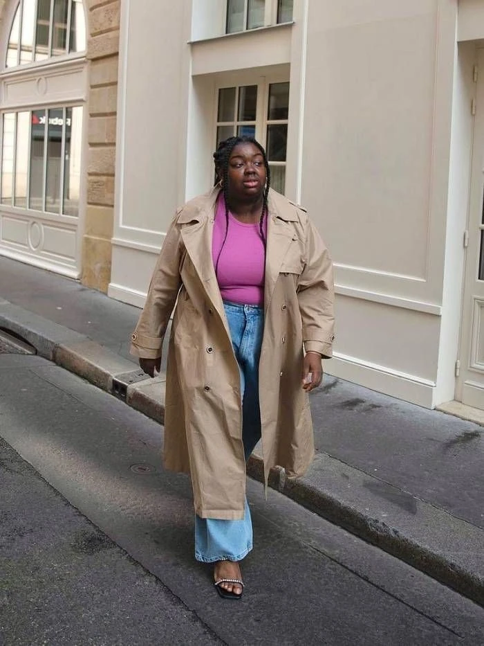 Timeless Trench Coat With Vibrant Layers