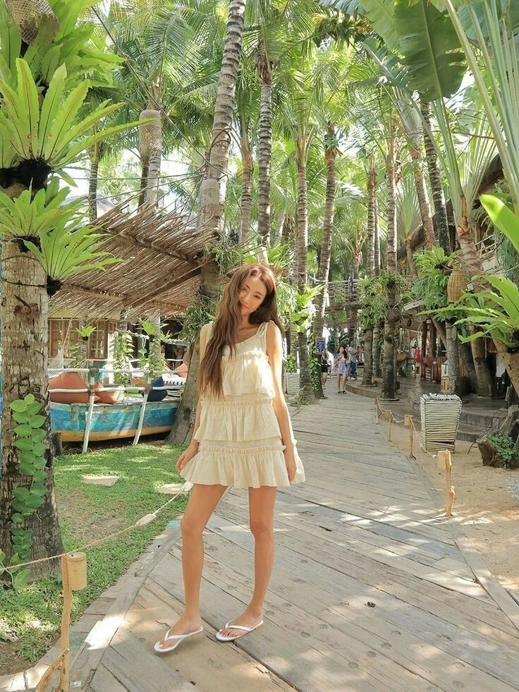 Effortless White Tiered Mini Dress