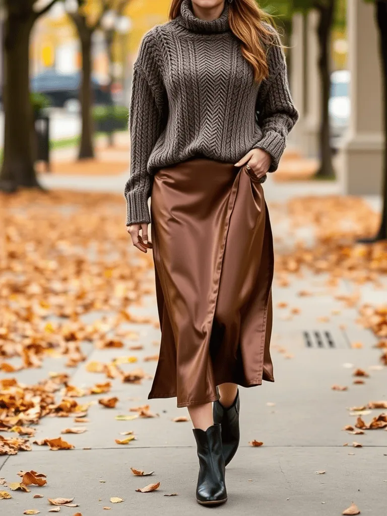 Slouchy Sweater And Midi Skirt