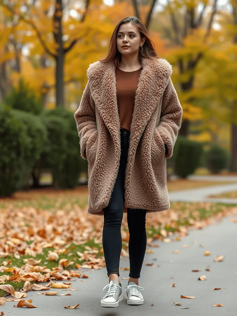 Teddy Coat And Leggings