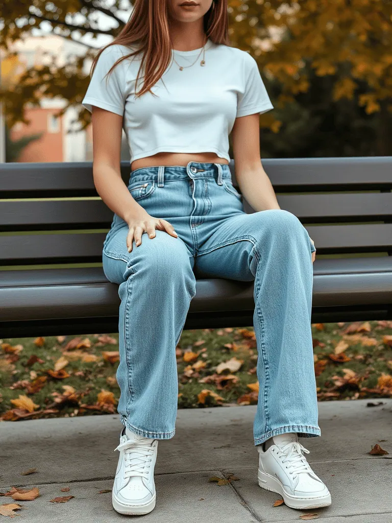 Mom Jeans And Crop Top