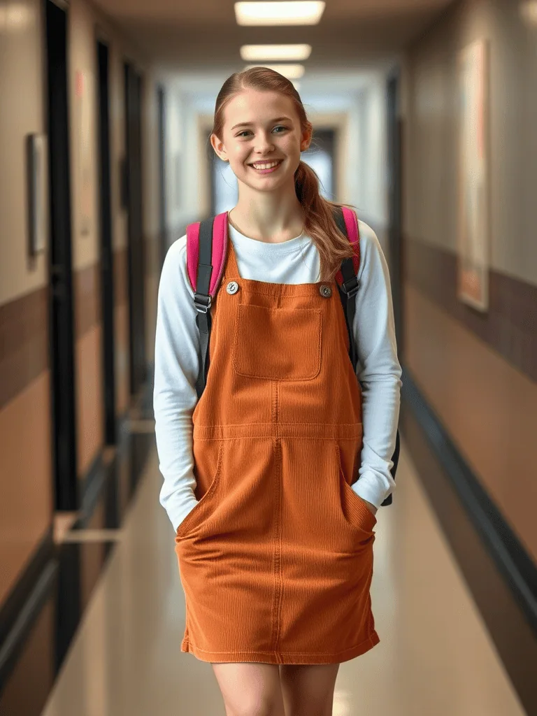Corduroy Overall Dress