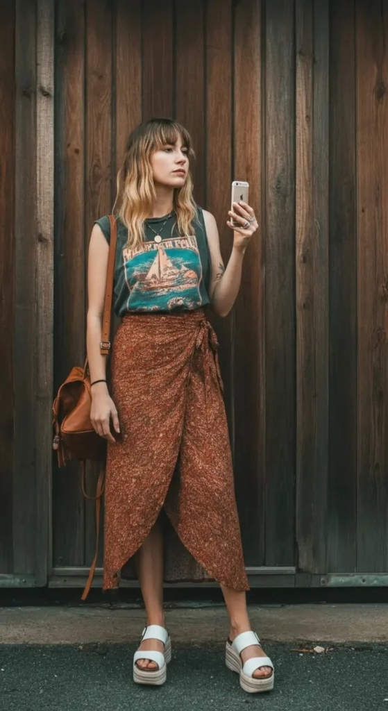 Utility Jumpsuit With Feminine Accessories