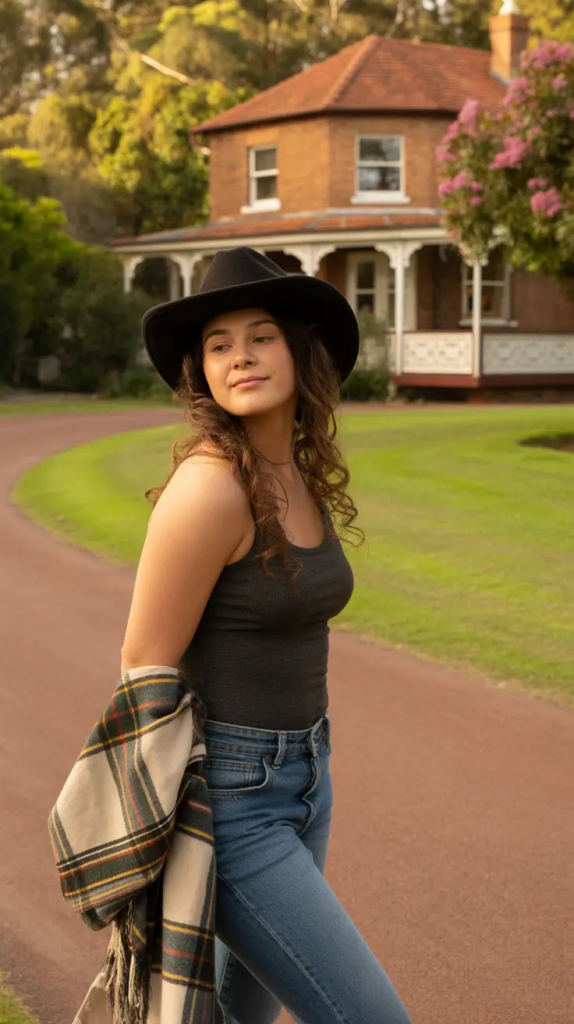 29. Country Denim and Plaid Weekend Layers