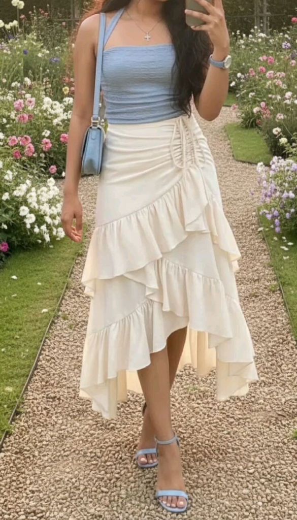 Romantic Garden Date in Pastels