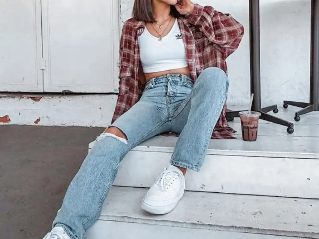Plaid and Denim Casual Cool