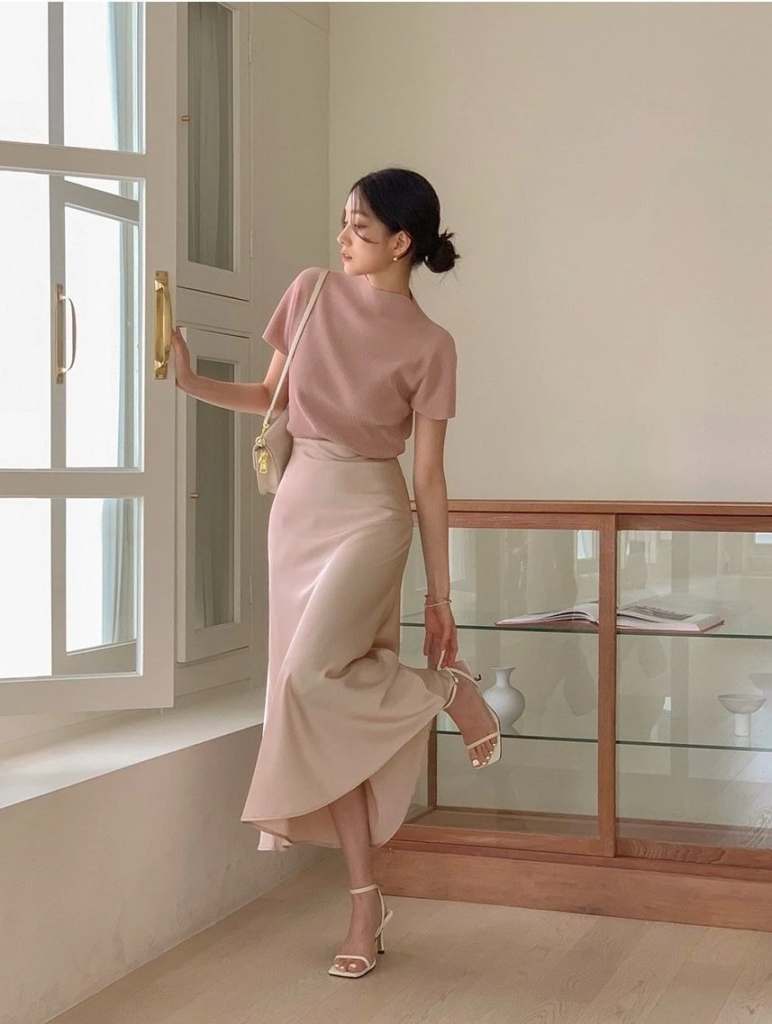 Soft Pink Two-Piece Monochromatic Set