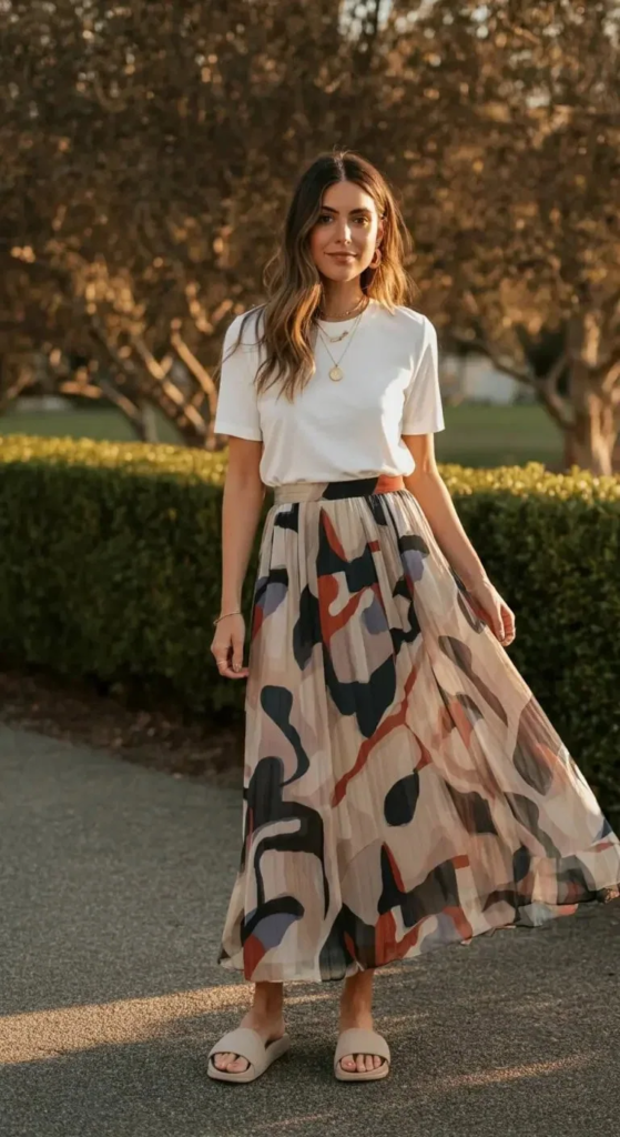 Satin Pleated Maxi with Cropped Blazer