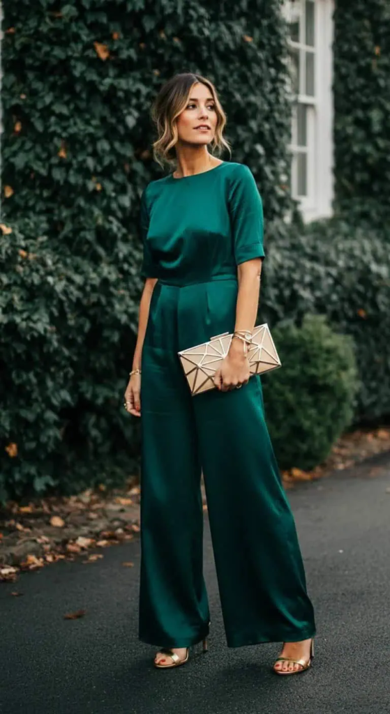 Satin Wide-Leg Jumpsuit