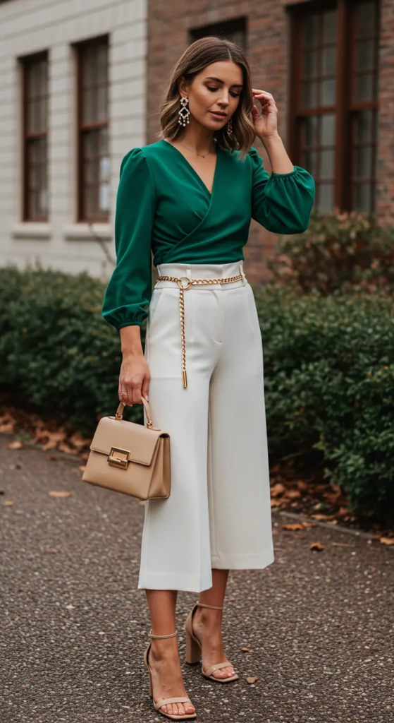 Wrap Top and High-Waisted Culottes