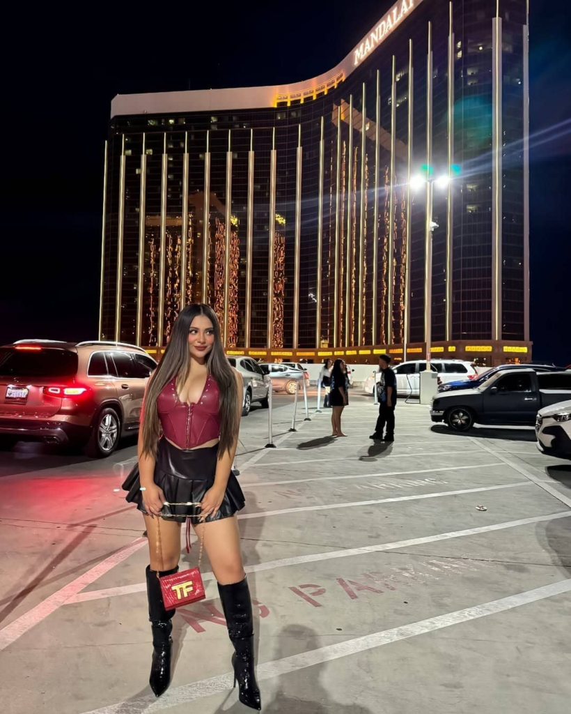 Edgy Glam with Leather Accents