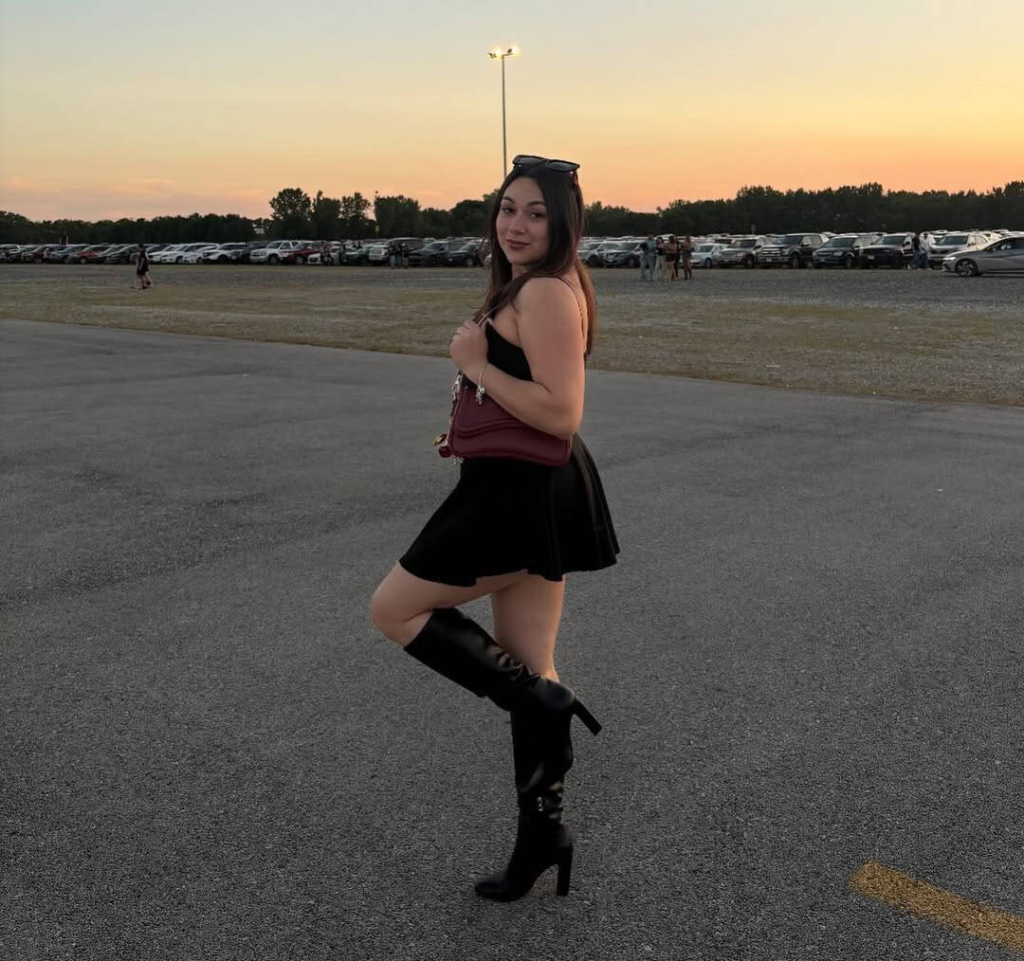 Edgy Black with Knee-High Boots