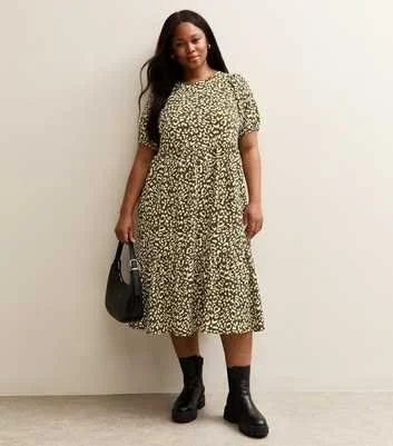 Bold Leopard Print Midi Dress