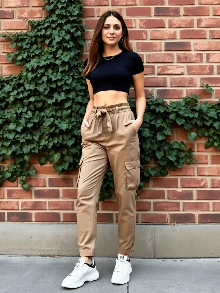 Cargo Pants And Crop Top